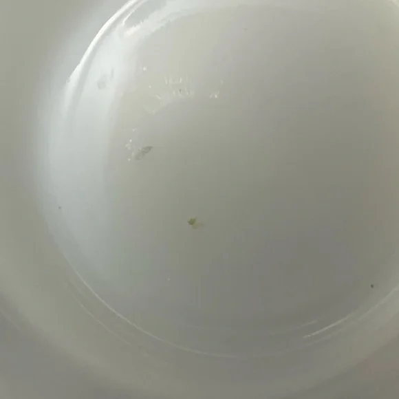 Vtg Anchor Floral Milk Glass Stackable Coffee Mugs USA Oven Proof Brown Lot Of 8 - Picture 14 of 15